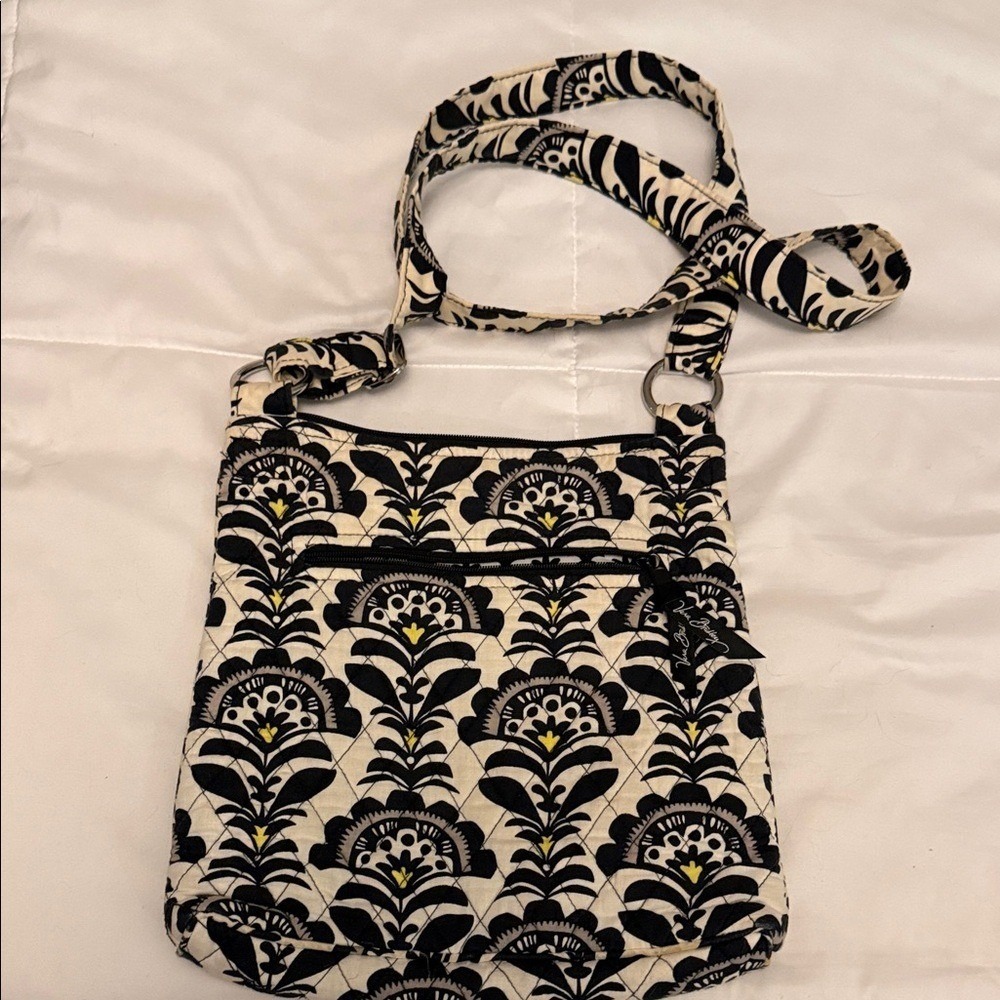 Vera Bradley Hipster Fanfare Crossbody Bag Quilted Floral Handbag